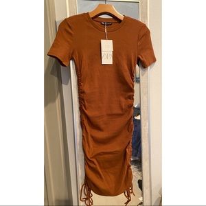 Zara Trendy Ruched Dress